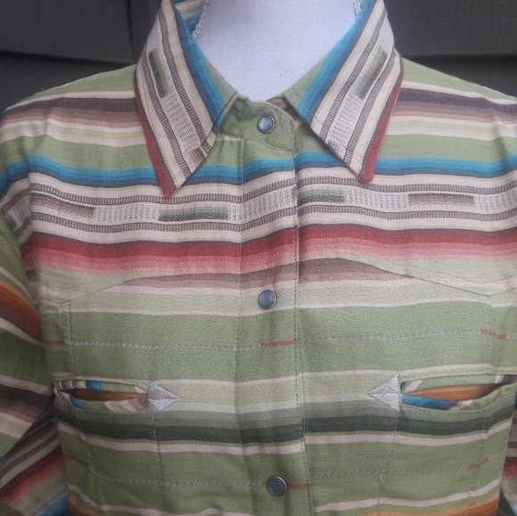 Tasha Polizzi Green Serape Shirt - Picture 3 of 6